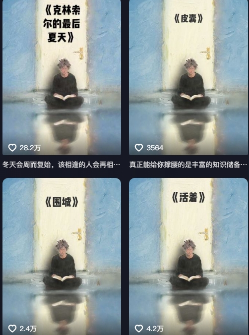 AI制作爆款书单，抖音42粉丝博主书单号制作拆解，单条视频28W赞-沐风资源库