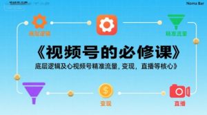视频号的必修课，视频号的底层逻辑及核心视频号精准流量，变现，直播等核心-沐风资源库