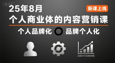 个人商业体的内容营销课25年8月，个人品牌化，品牌个人化，自媒体ip内容营销策略-沐风资源库