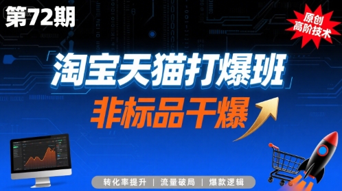 淘宝天猫打爆班原创高阶技术第72期，非标品干爆-沐风资源库