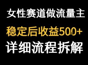 女性励志赛道做流量主 客单价高，稳定后每日5张-沐风资源库