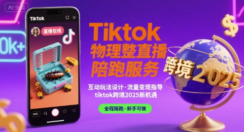 Tiktok物理整蛊直播陪跑服务-tiktok跨境2025-沐风资源库