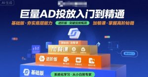 巨量AD投放入门到精通，基础版+进阶版+加餐课-沐风资源库