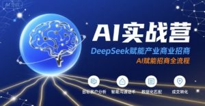 AI实战营：DeepSeek赋能产业商业招商，AI赋能招商全流程-沐风资源库