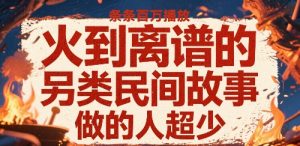 火到离谱的另类民间故事，条条百W播放，做的人超少-沐风资源库