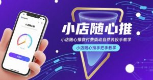 小店随心推微付费撬动自然流投手教学，小店随心推手把手教学-沐风资源库