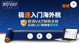 极速入门海外税，欧洲VAT财税合规，从0到1入门跨境电商财税-沐风资源库