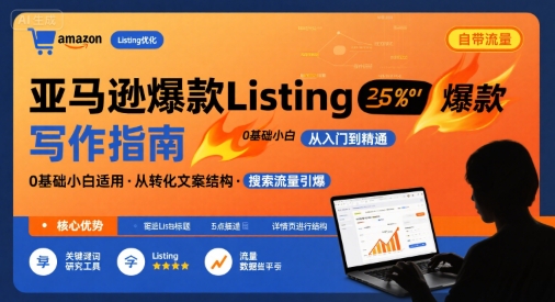 亚马逊爆款Listing写作方法，亚马逊0基础小白也能写爆款自带流量的Listing-沐风资源库