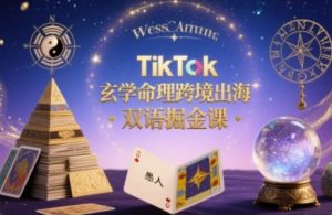 TikTok玄学命理跨境出海双语掘金课，手把手教你用命理知识精准直击海外用户痛点-沐风资源库