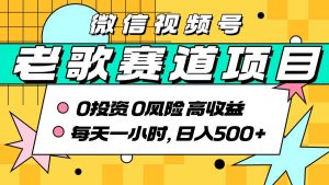 超牛逼的经典老歌赛道，AI原创无需搬运，每天10分钟，日入5张+，带实操教程-沐风资源库
