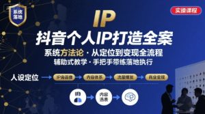 抖音个人IP系统落地实操大课，实操课程，辅助落地-沐风资源库