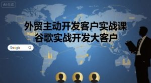 外贸主动开发客户实战课，谷歌实战开发大客户-沐风资源库