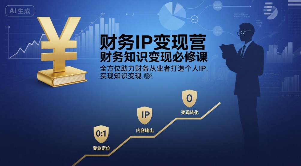 财务IP变现营，财务知识变现必修课，全方位助力财务从业者打造个人IP，实现知识变现-沐风资源库