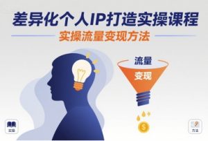 差异化个人IP打造实操课程，实操流量变现方法-沐风资源库