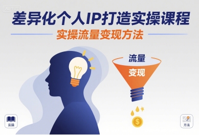 差异化个人IP打造实操课程，实操流量变现方法-沐风资源库