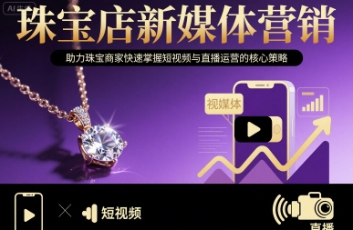 珠宝店新媒体营销，助力珠宝商家快速掌握短视频与直播运营的核心策略-沐风资源库