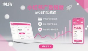 小红书广告投放从0到1的实战课，学完即可开始投放，拒绝无效广告消耗-沐风资源库