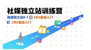 社媒独立站训练营，跑通独立站0-1，3天0基础入门-沐风资源库