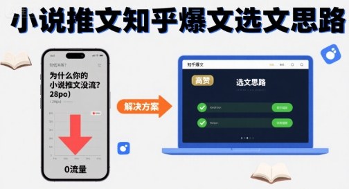 为什么你的小说推文没流量？小说推文知乎爆文选文思路-沐风资源库