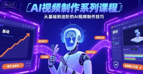 AI视频制作系列课程，从基础到进阶的AI视频制作技巧全涵盖-沐风资源库