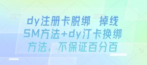 dy注册卡脱绑 掉线SM方法+dy汀卡换绑方法，不保证百分百-沐风资源库