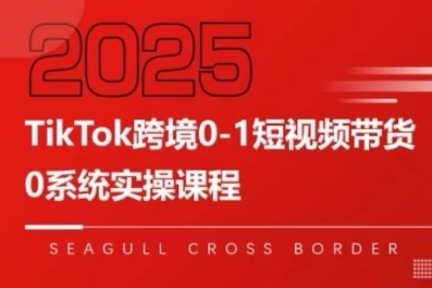 TikTok跨境0-1短视频带货，系统拆解TikTok跨境带货全链路，实现跨境可持续盈利-沐风资源库