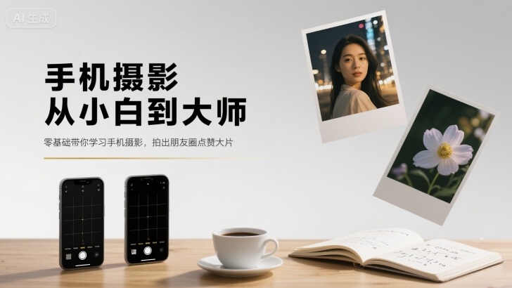 手机摄影从小白到大师，零基础带你学习手机摄影，拍出朋友圈点赞大片-沐风资源库