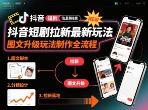 抖音短剧拉新最新玩法之图文升级玩法制作全流程，操作简单，0粉可做-沐风资源库