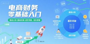 电商财务零基础入门，基础认知+基础实操+进阶突破，轻松掌握-沐风资源库