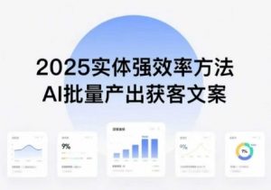 实体强效率方法：AI批量产出获客文案，2025年普通人拥抱AI，实现实体创收-沐风资源库