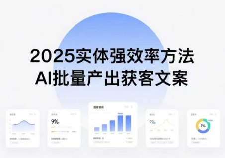 实体强效率方法：AI批量产出获客文案，2025年普通人拥抱AI，实现实体创收-沐风资源库
