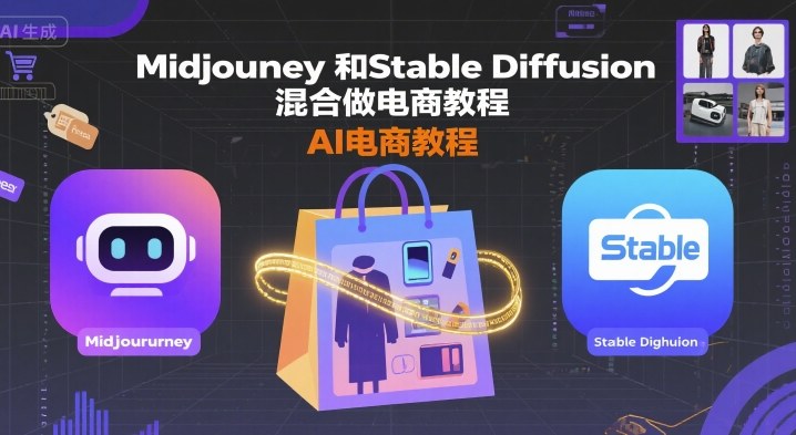 Midjourney和Stable Diffusion混合做电商教程-ai电商教程-沐风资源库
