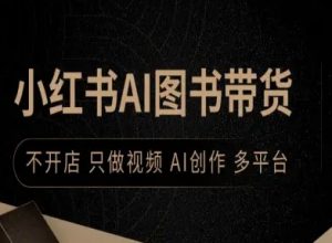 小红书AI图书带货，不开店，只做视频，AI创作，多平台-沐风资源库
