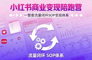小红书商业变现陪跑营，轻IP矩阵 私域获客 聚光投流，一整套流量闭环SOP变现体系-沐风资源库