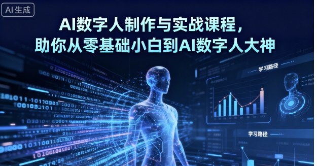 AI数字人制作与实战课程，助你从零基础小白到AI数字人大神-沐风资源库
