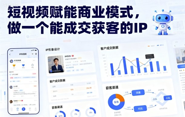 短视频赋能商业模式，做一个能成交获客的IP-沐风资源库
