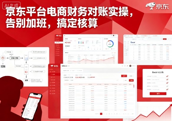 京东平台电商财务对账实操，告别加班，搞定核算-沐风资源库