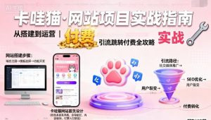 卡哇猫·网站项目，网站搭建与运营以及引流跳转付费-沐风资源库