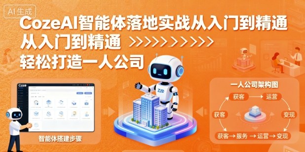 CozeAI智能体落地实战从入门到精通，轻松打造一人公司-沐风资源库
