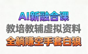 育儿教学教培新玩法，AI生成教学视频，市场大，操作简单，变现天花板非常高-沐风资源库