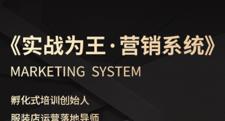 服装老板必修课《实战为王-营销系统》实现业绩被动式增长-沐风资源库