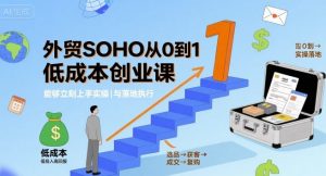 外贸SOHO从0到1低成本创业课，能够立刻上手实操与落地执行-沐风资源库