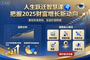 人生跃迁智慧课，把据2025财富增长新动向-沐风资源库