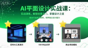 AI平面设计实战课，实战演练，解锁创意之门，掌握设计之道-沐风资源库