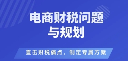 电商企业财税风险与规避，直击财税痛点，制定专属方案-沐风资源库