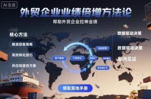外贸企业业绩倍增方法论,帮助外贸企业拉伸业绩-沐风资源库