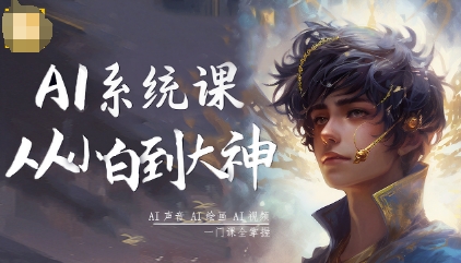 AI系统课程，从小白到大神系统学AI，AI声音-AI绘画-AI视频一门课全掌握-沐风资源库