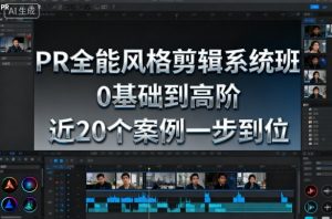 PR全能风格剪辑系统班，0基础到高阶，近20个案例一步到位-沐风资源库