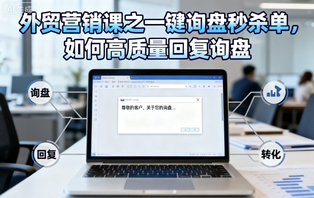 外贸营销课之一键询盘秒杀单，如何高质量回复询盘-沐风资源库