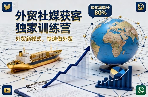 外贸社媒获客独家训练营，外贸新模式，快速做外贸-沐风资源库